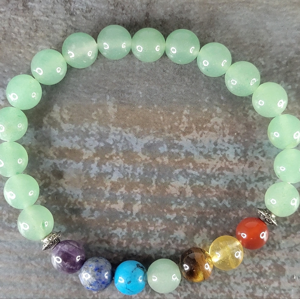 Aventurine Gemstone Lapis Amethyst Tigers Eye Citrine Quartz Bracelet Meditation - Picture 1 of 4
